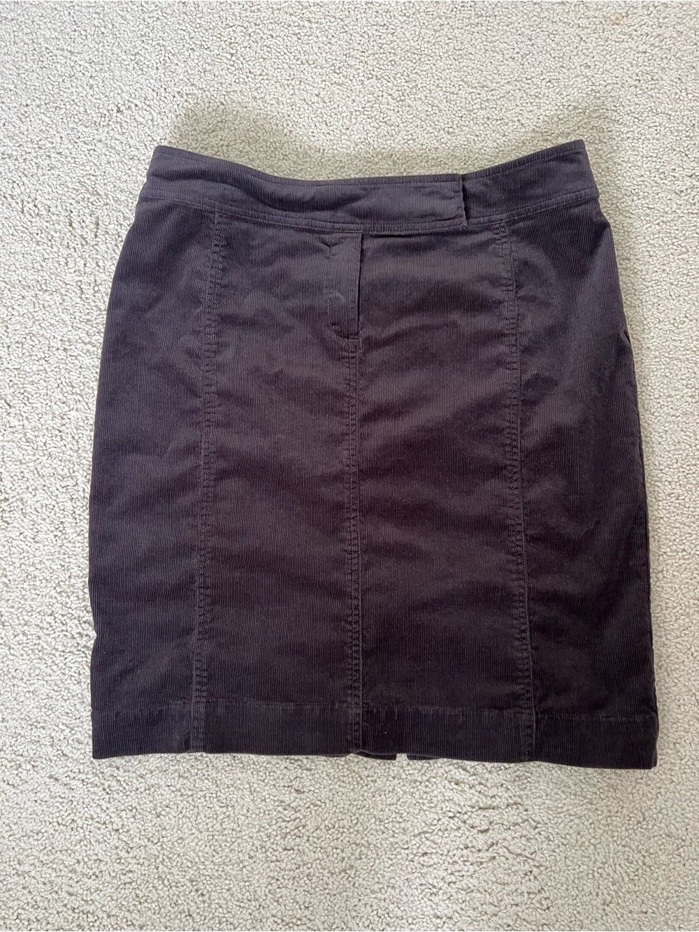 Eileen Fisher Dark Brown Corduroy Pencil Skirt